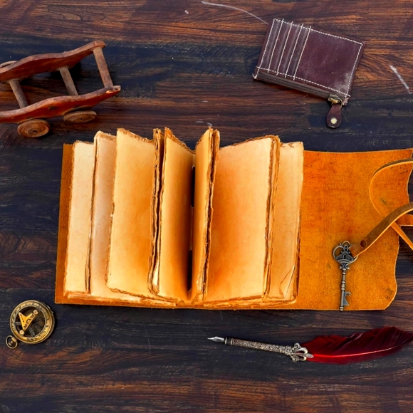 New Leather Antique Style Journal - Picture 2 of 9